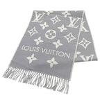 Excellent LOUIS VUITTON Scarf LV Essential Scarf Monogram fringe wool M77727