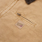 A Bathing Ape Line Camo Jacquard Garment Dyed Padded Work Jacket (Beige)