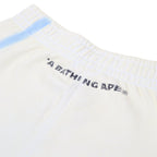 A Bathing Ape Heavy Wash Hand Draw Football Logo Relaxed Fit Sweat Shorts M (White)