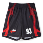 A Bathing Ape Ape Flame Monogram Jacquard Relaxed Fit Football Shorts M (Black)