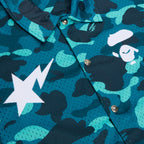 A Bathing Ape Color Camo Warm Up Ss Shirt M (Green)