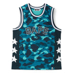 A Bathing Ape Color Camo Mesh Multi Logo Relaxed Fit Tank Top M (Green)