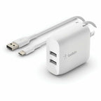 Belkin BoostCharge Dual USB-A Wall Charger 24W (USB-A to USB-C cable included) - Power Adapter - WCE001dq1MWH