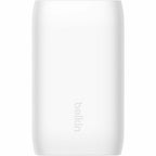 Belkin 67W Portable 3-Port USB-C Wall Charger - 3xUSB-C (67W Total) - Fast Charging - Power Adapter - White - WCC002DQWH