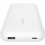 Belkin 30W 2-port Power Bank w/ Integrated USB-C Cable - 20K mAh - 1xUSB-A, 1xUSB-C - Portable Charger - White - BPB024fqWH