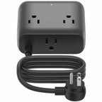 Belkin 3-Outlet Charging Station w/ 2x USB-A & 2x USB-C Ports 70W - 5ft/1.5m Cord - Straight Plug - Black - SRZ001tt5