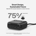 Belkin 3-Outlet Charging Station w/ 2x USB-A & 2x USB-C Ports 70W - 5ft/1.5m Cord - Straight Plug - Black - SRZ001tt5