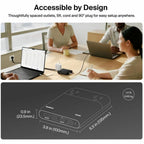 Belkin 2-Outlet Charging Station w/ 1x USB-A & 3x USB-C Ports 140W - 5ft/1.5m Cord - Straight Plug - Black - SRZ003tt5