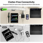 Belkin 2-Outlet Charging Station w/ 1x USB-A & 3x USB-C Ports 140W - 5ft/1.5m Cord - Straight Plug - Black - SRZ003tt5