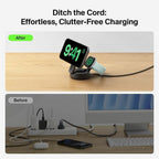 Belkin UltraCharge Pro 2-in-1 Convertible Magnetic Charger with Qi2 25W, Charcoal - WIZ043ttCH