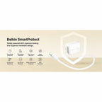 Belkin UltraCharge Retractable GaN Wall Charger 45W, White - WCH023dqWH