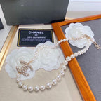18K  Chanel 100TH ANNIVERSARY Pearl Chain Necklace
