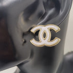 18K  Chanel Black & White Earrings