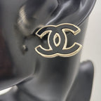 18K  Chanel Black Earrings
