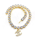 18K  Chanel Crystals Chain Necklace