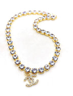 18K  Chanel Crystals Chain Necklace