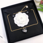 18K  Chanel Black Heart Necklace