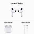 Apple AirPods (3rd generation) with Lightning Charging Case ƒ?? White ƒ?? MPNY3AM/A