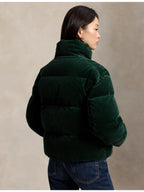 RALPH LAUREN WOMEN Corduroy Down Puffer Jacket Northwest Pine
