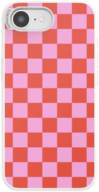 PopSockets iPhone 16/17E Phone Case with MagSafe- to-Go Wrap | Magnetic, Wireless Charging, Camera & Drop Protection, Checkered, Red, Textured