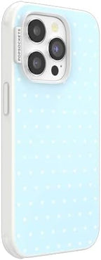 PopSockets iPhone 14 Pro Phone Case with MagSafe- Sweet Heart Blue | Magnetic, Wireless Charging, Camera & Drop Protection, Blue, Phone, Women