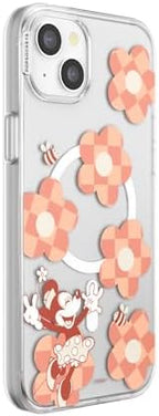 PopSockets iPhone 15 Plus Phone Case with MagSafe- Minnie Checker Flower