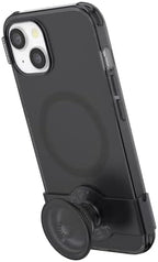 PopSockets iPhone 14 Phone Case with MagSafe, Wireless Charging Compatible, Black - iPhone 14 MS Black Translucent