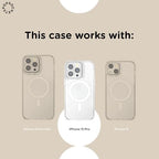 PopSockets iPhone 13 Pro Phone Case with MagSafe- Latte Petrified