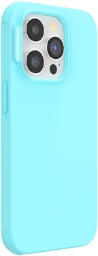 PopSockets iPhone 14 Pro Phone Case with MagSafe, Wireless Charging Compatible, Light Blue - Butterfly Pea Blue
