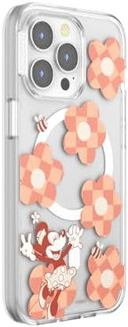 PopSockets iPhone 13 Pro Phone Case with MagSafe- Minnie Checker Flower