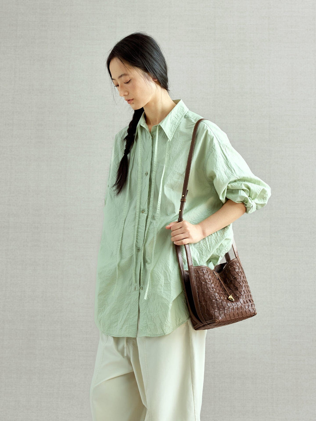 Lattice Bucket Bag