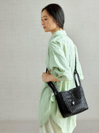 Lattice Bucket Bag