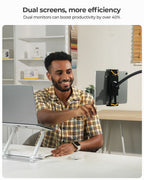 Lamicall Tablet Floor Stand - Gooseneck Swivel Tablet Holder Mount with Adjustable Height & 10.6lb Stable Base