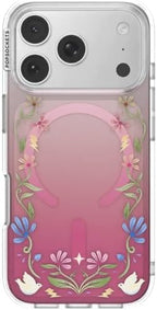 PopSockets iPhone 17 Pro Phone Case with MagSafe, Wireless Charging Compatible, Disney - Boho Wildflowers Maroon
