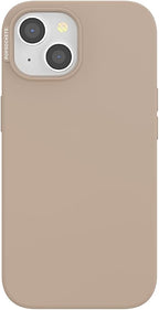 PopSockets iPhone 15 Phone Case with MagSafe- Latte | Magnetic, Wireless Charging, Camera & Drop Protection, Brown, Plain, Cream, Beige, Summer Spring