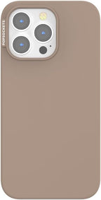 PopSockets iPhone 13 Pro Phone Case with MagSafe- Latte | Magnetic, Wireless Charging, Camera & Drop Protection, Brown, Plain, Cream, Beige, Summer Spring