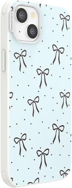 PopSockets iPhone 14 Plus Phone Case with MagSafe- Tiny Bows | Magnetic, Wireless Charging, Camera & Drop Protection, Bow, Phone, Women