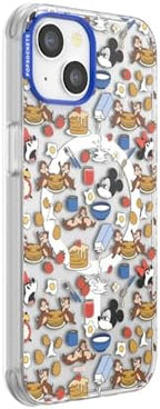 PopSockets iPhone 14 Phone Case with MagSafe, Wireless Charging Compatible, Disney - Mickey's Breakfast Buffet
