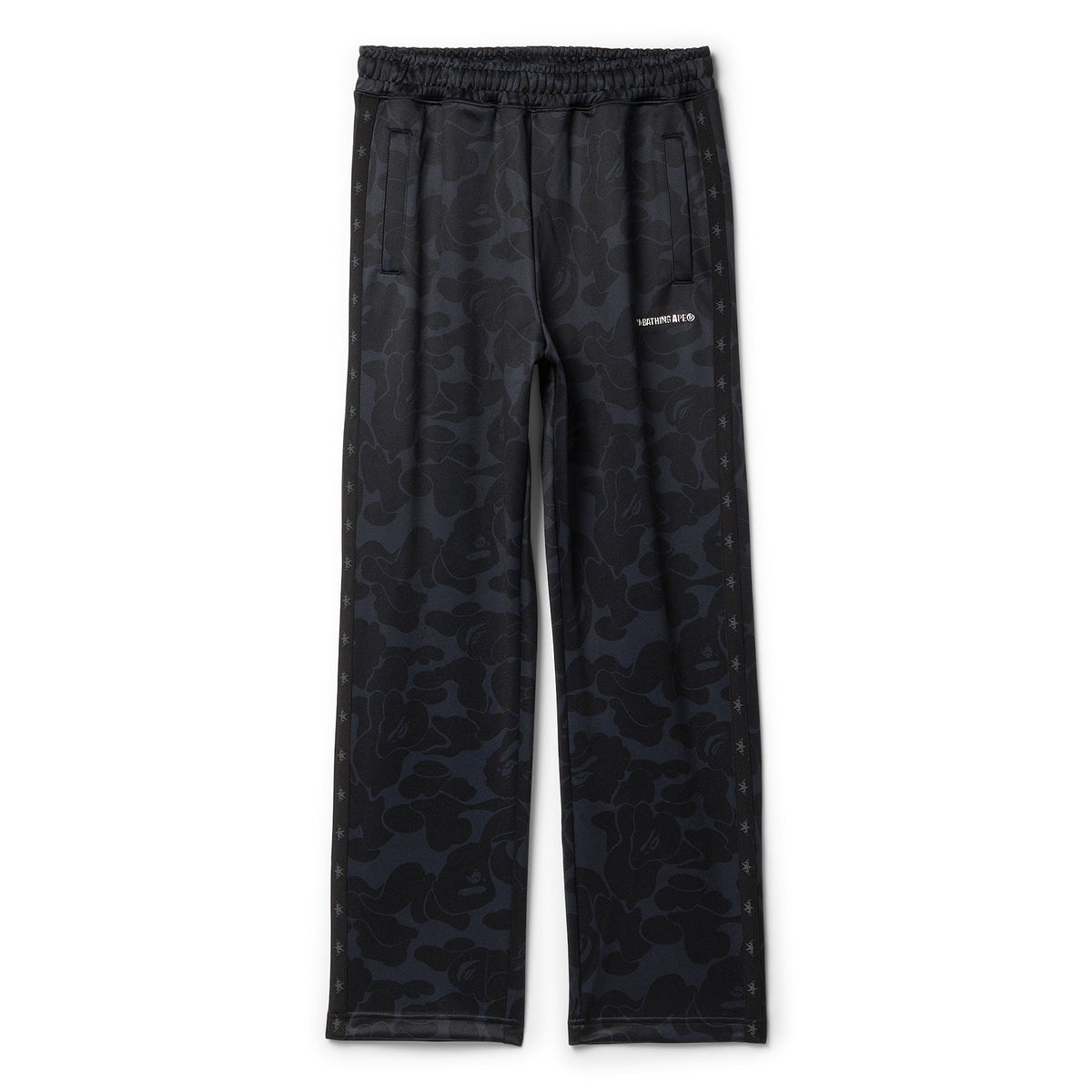 A Bathing Ape Solid Camo Bathing Ape Logo Relaxed Fit Sweat Pants (Black)