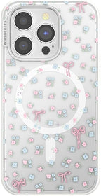 PopSockets iPhone 14 Pro Phone Case with MagSafe, Wireless Charging Compatible, Bow - Bows & Blooms