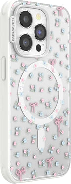 PopSockets iPhone 14 Pro Phone Case with MagSafe, Wireless Charging Compatible, Bow - Bows & Blooms