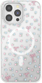 PopSockets iPhone 14 Pro Max Phone Case with MagSafe, Wireless Charging Compatible, Bow - Bows & Blooms