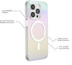 PopSockets iPhone 15 Pro Max Phone Case w/MagSafe- Shimmer | Magnetic, Wireless Charging, Camera & Drop Protection, Rainbow, Colorful, iPad, Removable, Popper