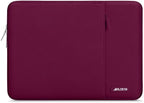 MOSISO Laptop Case 12.3 inch, 11.6-12.3 inch Laptop Sleeve Compatible with MacBook Air 11.6, Acer HP Dell Lenovo Samsung, Surface Pro, Polyester Vertical Computer Sleeve Bag with Pocket, Wine Red