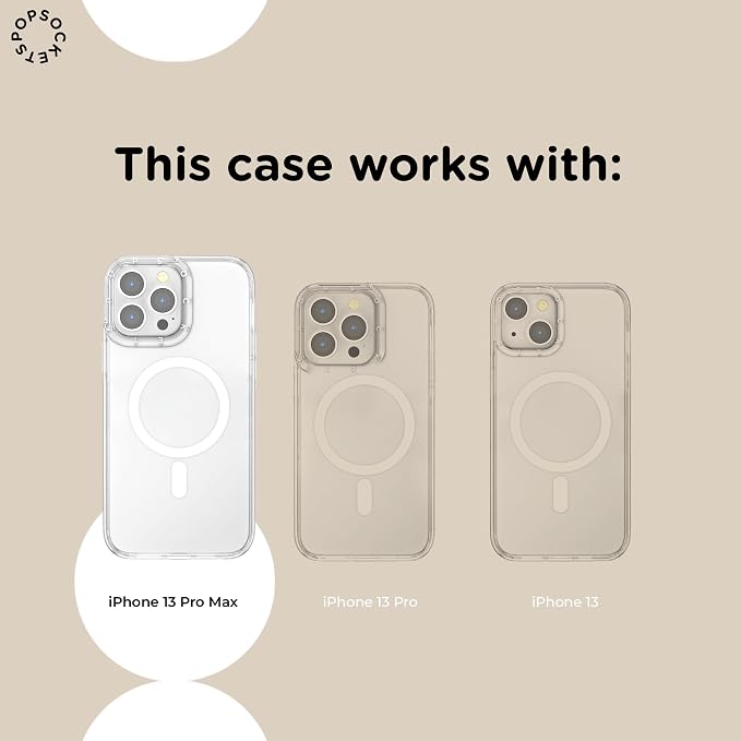 PopSockets iPhone 13 Pro Max Phone Case w/MagSafe- Starstruck | Magnetic, Wireless Charging, Camera & Drop Protection, Electronic Accessories, For iPad/Kindle/iPhone/Android