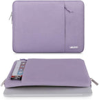 MOSISO Laptop Case 16 inch, 15-15.6 inch Laptop Sleeve Compatible with MacBook Pro 16 M4 M3 M2 M1, HP Acer Dell Lenovo ASUS Notebook, Polyester Vertical Computer Sleeve Bag with Pocket, Purple