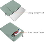 MOSISO Laptop Case 13 inch, 13 inch Laptop Sleeve Compatible with MacBook Air M4 M3 M2 M1 2025-2018 / Pro M2 M1 2025-2016, Polyester Vertical Computer Sleeve Bag with Pocket, Antique Green
