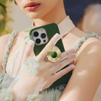 PopSockets iPhone 16 Pro Max Phone Case with MagSafe, Wireless Charging Compatible, Green - Olive
