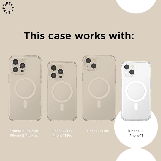 PopSockets iPhone 13 Phone Case with MagSafe, Wireless Charging Compatible, Bookish - Mirror Curse Breaker