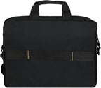 Amazon Basics Laptop Tablet Carrying Case with Shoulder Strap and Grab Handles, 14-inch, Black, Compartments for Storage